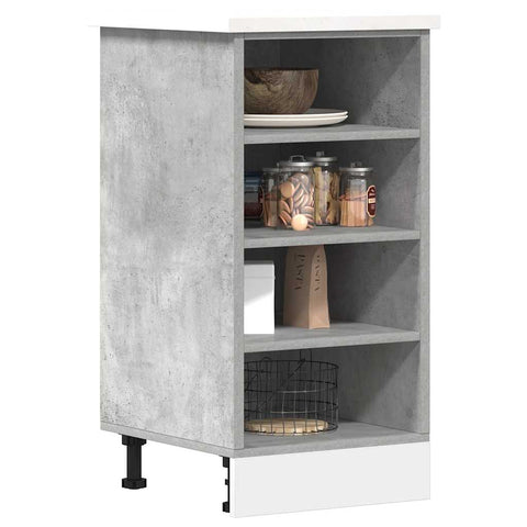 vidaXL Bottom Cabinet Riga Concrete Grey 40x44.5x81.5 cm Engineered Wood