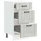 vidaXL Kitchen Base Cabinet Lucca Concrete Grey Engineered Wood
