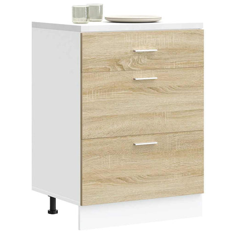 vidaXL Kitchen Base Cabinet Lyon Sonoma Oak Engineered Wood