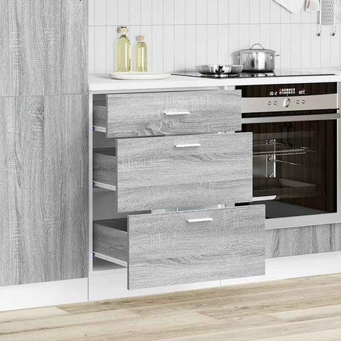 vidaXL Kitchen Base Cabinet Lyon Grey Sonoma Engineered Wood