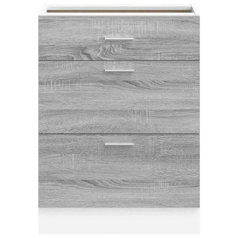 vidaXL Kitchen Base Cabinet Lyon Grey Sonoma Engineered Wood