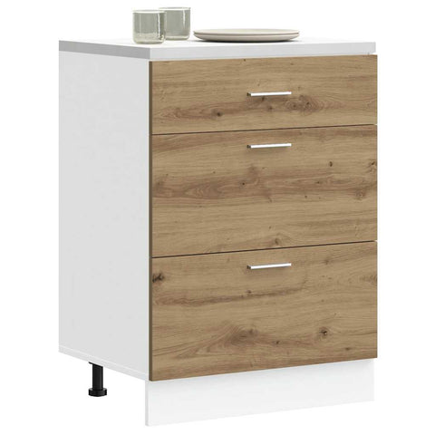 vidaXL Kitchen Base Cabinet Lyon Artisan Oak Engineered Wood
