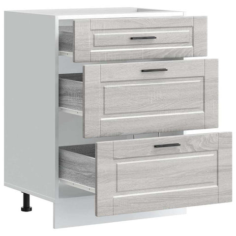 vidaXL Kitchen Base Cabinet Porto Grey Sonoma Engineered Wood
