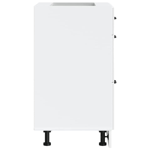 vidaXL Kitchen Base Cabinet "Kalmar" High Gloss White Engineered Wood