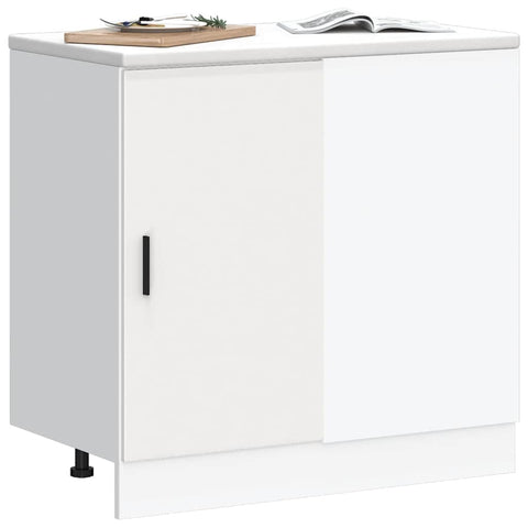vidaXL Kitchen Base Cabinet Lyon White Engineered Wood