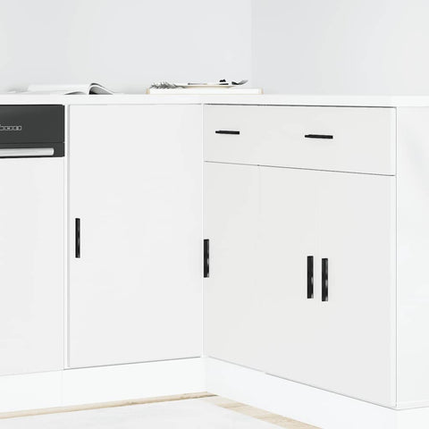 vidaXL Kitchen Base Cabinet Lyon White Engineered Wood