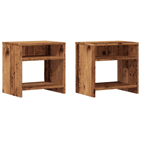 vidaXL Bedside Cabinets 2 pcs Old Wood 40x30x40 cm Engineered Wood