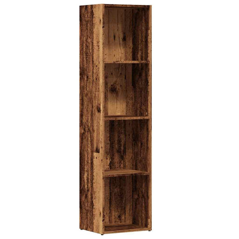 vidaXL Book Cabinet Old Wood 36x30x143 cm Engineered Wood