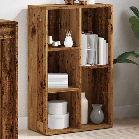 vidaXL Book Cabinet Old Wood 50x25x80 cm Engineered Wood