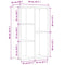 vidaXL Book Cabinet Old Wood 50x25x80 cm Engineered Wood