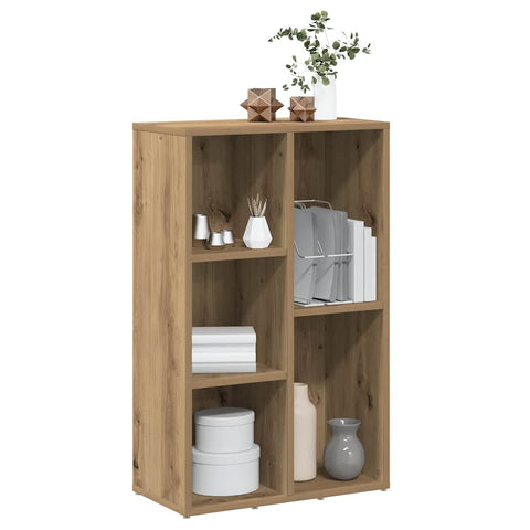 vidaXL Book Cabinet Artisan Oak 50x25x80 cm Engineered Wood