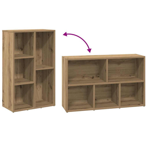vidaXL Book Cabinet Artisan Oak 50x25x80 cm Engineered Wood
