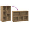 vidaXL Book Cabinet Artisan Oak 50x25x80 cm Engineered Wood