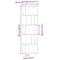vidaXL Book Cabinet Artisan Oak 45x24x159 cm Engineered Wood
