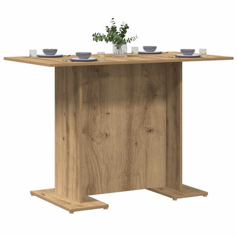 vidaXL Dining Table Artisan Oak 110x60x75 cm Engineered Wood