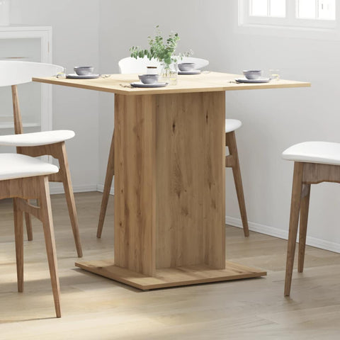 vidaXL Dining Table Artisan Oak 80x80x75 cm Engineered Wood