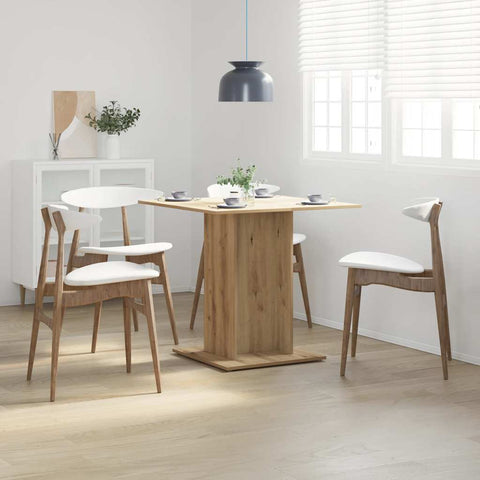 vidaXL Dining Table Artisan Oak 80x80x75 cm Engineered Wood