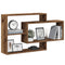 vidaXL Wall Shelf Old Wood 104x20x58.5 cm Engineered Wood