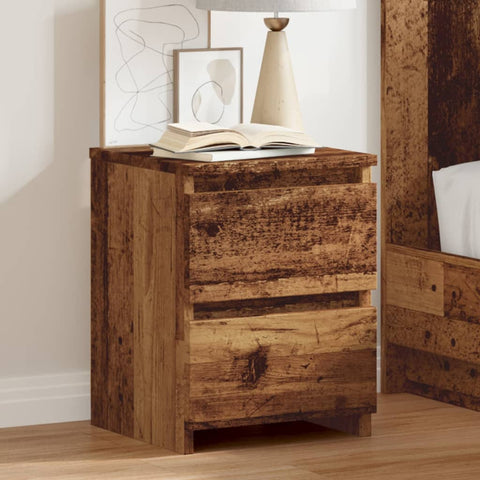 vidaXL Bedside Cabinet Old Wood 30x30x40 cm Engineered Wood