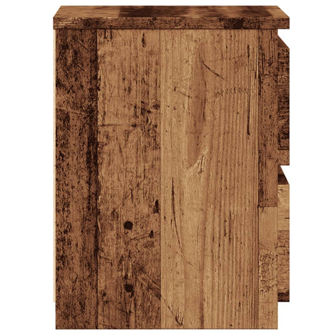 vidaXL Bedside Cabinet Old Wood 30x30x40 cm Engineered Wood