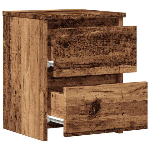 vidaXL Bedside Cabinet Old Wood 30x30x40 cm Engineered Wood