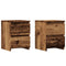 vidaXL Bedside Cabinets 2 pcs Old Wood 30x30x40 cm Engineered Wood