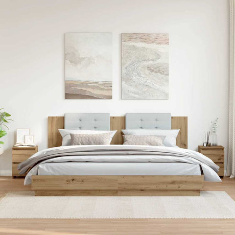 vidaXL Bedside Cabinets 2 pcs Aritisan Oak 30x30x40 cm Engineered Wood