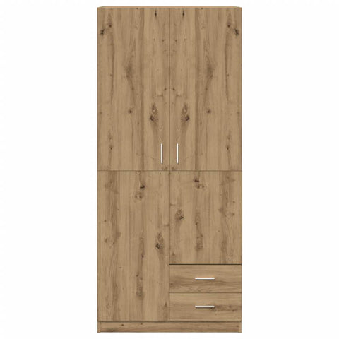 vidaXL Wardrobe Artisian Oak 80x52x180 cm Engineered Wood