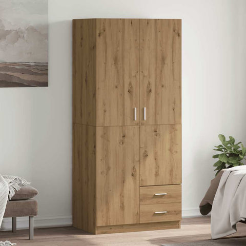 vidaXL Wardrobe Artisian Oak 80x52x180 cm Engineered Wood
