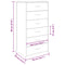 vidaXL Sideboard with 6 Drawers Old Wood 50x34x96 cm Engineered Wood
