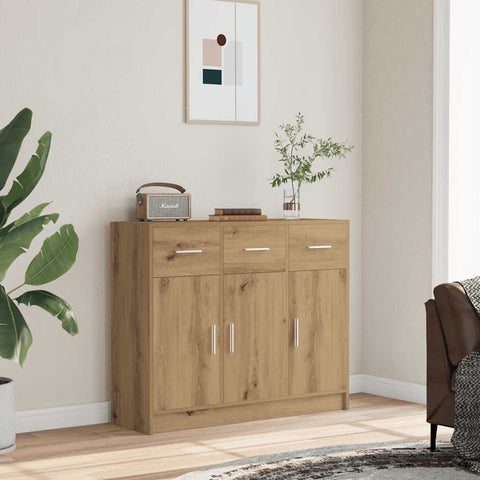 vidaXL Sideboard Artisan Oak 91x28x75 cm Engineered Wood