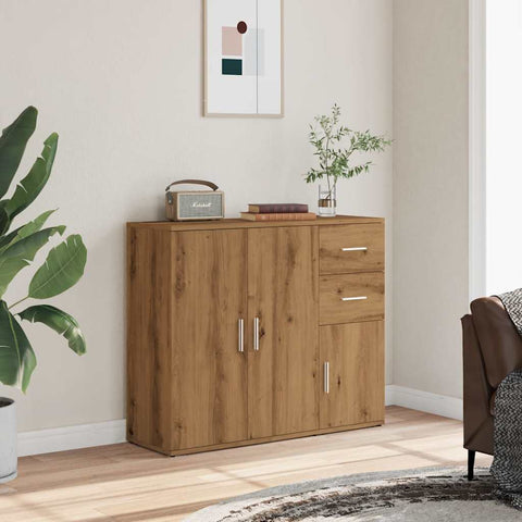 vidaXL Sideboard Artisan Oak 91x29.5x75 cm Engineered Wood