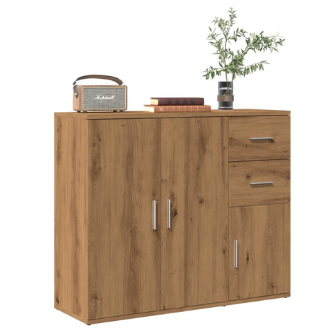 vidaXL Sideboard Artisan Oak 91x29.5x75 cm Engineered Wood