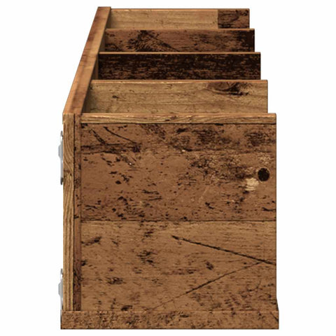 vidaXL CD Wall Shelf Old Wood 100x18x18 cm Engineered Wood