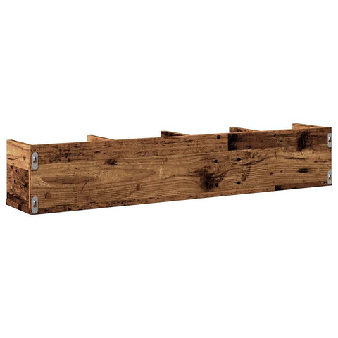 vidaXL CD Wall Shelf Old Wood 100x18x18 cm Engineered Wood