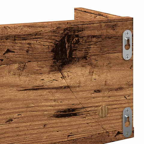 vidaXL CD Wall Shelf Old Wood 100x18x18 cm Engineered Wood