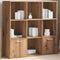 vidaXL Book Cabinet Artisan Oak 98x29x97.5 cm Engineered Wood