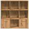 vidaXL Book Cabinet Artisan Oak 98x29x97.5 cm Engineered Wood