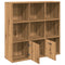 vidaXL Book Cabinet Artisan Oak 98x29x97.5 cm Engineered Wood