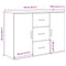 vidaXL Sideboard Old Wood 90x29.5x65 cm Engineered Wood