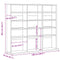 vidaXL CD Cabinet Old Wood 100x23x89.5 cm Engineered Wood