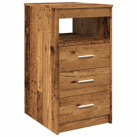 vidaXL Drawer Cabinet Old Wood 40x50x76 cm Engineered Wood