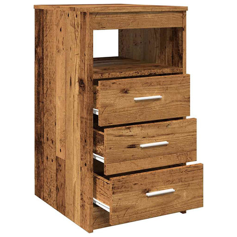 vidaXL Drawer Cabinet Old Wood 40x50x76 cm Engineered Wood