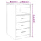 vidaXL Drawer Cabinet Artisan Oak 40x50x76 cm Engineered Wood