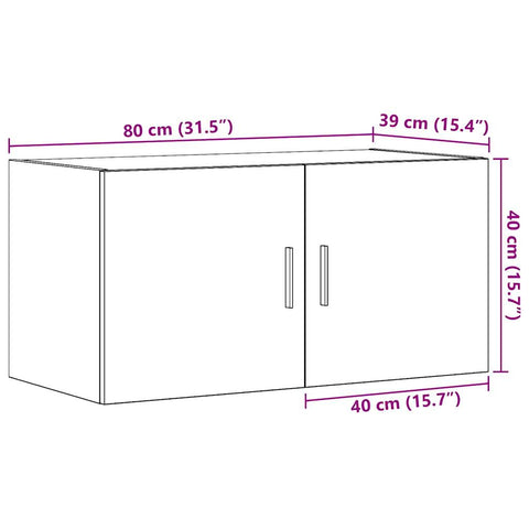 vidaXL Wall Cabinet Old Wood 80x39x40 cm Engineered Wood
