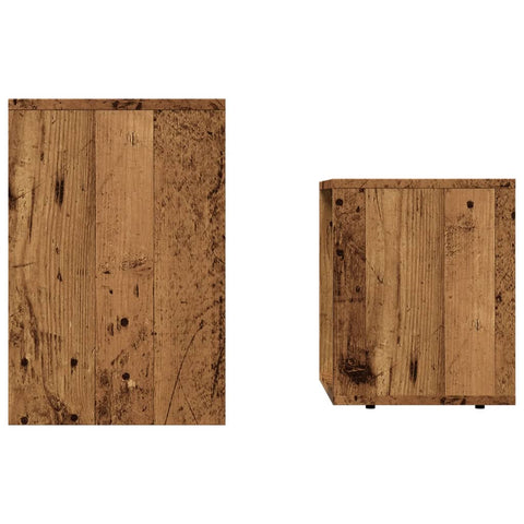 vidaXL Nesting Coffee Tables 2 pcs Old Wood Engineered Wood