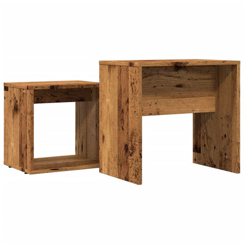 vidaXL Nesting Coffee Tables 2 pcs Old Wood Engineered Wood