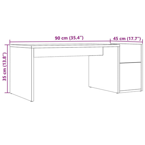 vidaXL Coffee Table Old Wood 90x45x35 cm Engineered Wood