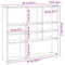 vidaXL Wall Shelf Old Wood 90x16x78 cm Engineered Wood