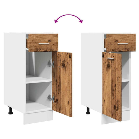 vidaXL Drawer Bottom Cabinet Lyon Old Wood 30x46x81.5 cm Engineered Wood